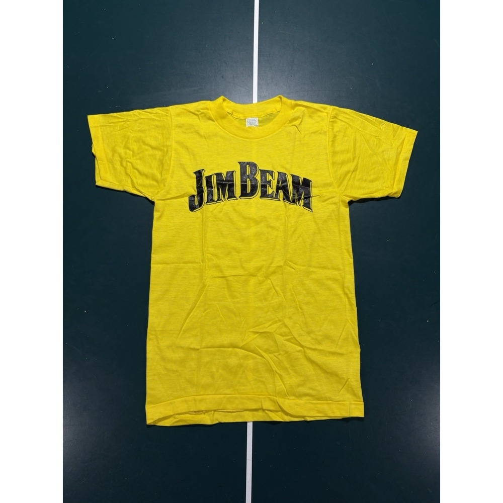 Vintage 1970s Jim Beam T-shirt Small single stitch Paper Thin Whiskey Bourbon